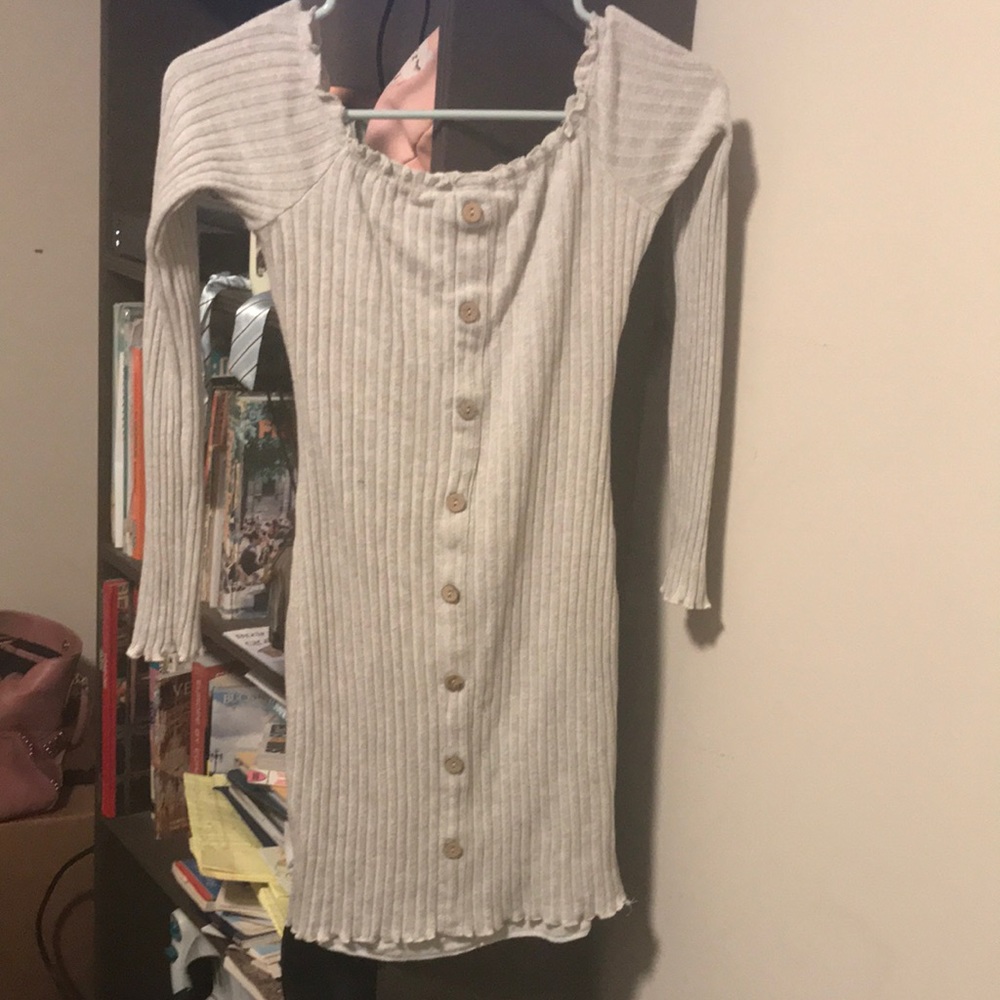 FASHIONNOVA TAN SWEATER DRESS